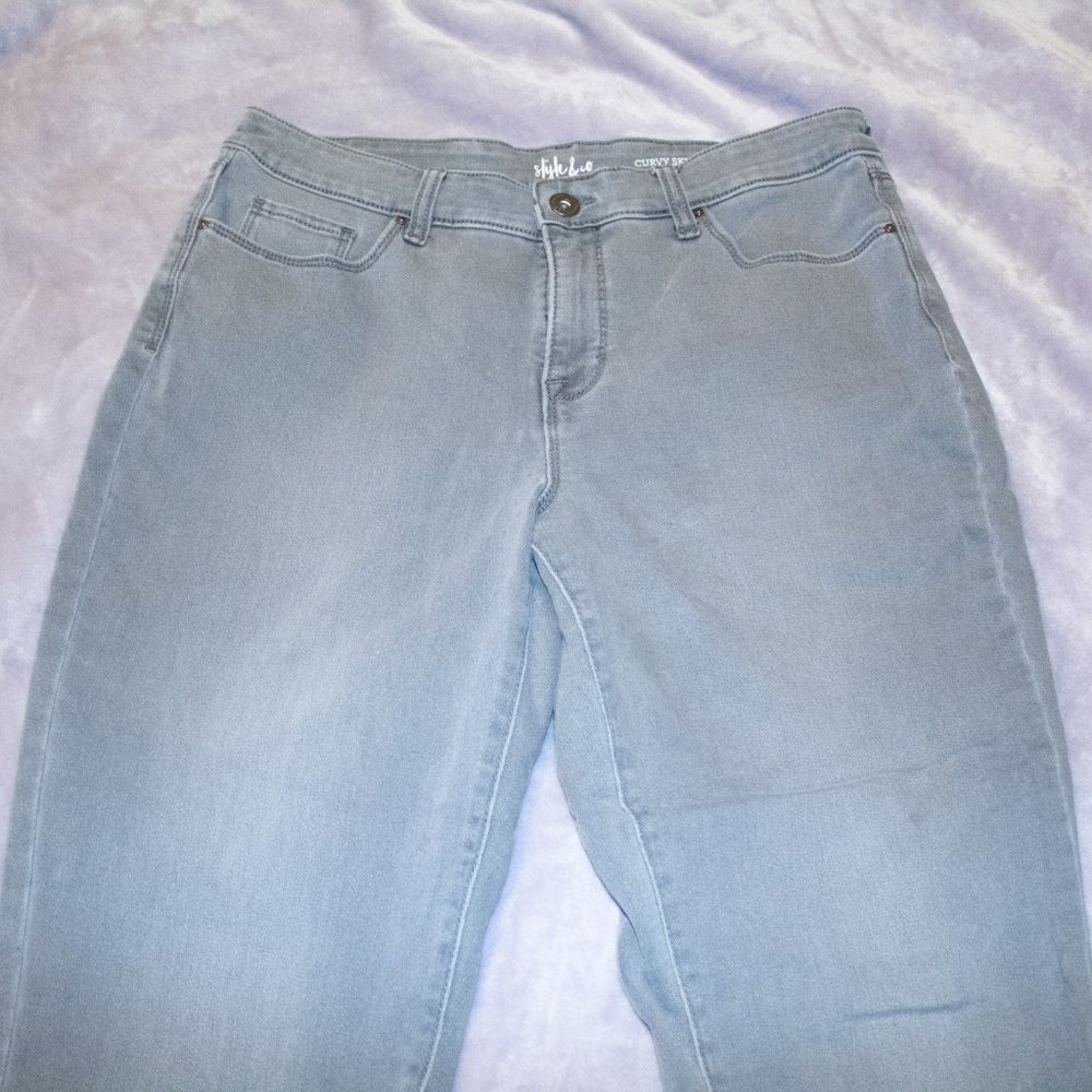 Curvy Skinny Leg Gray Jeans